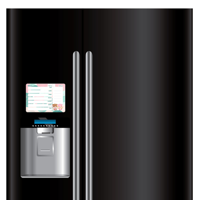 تخته وایت برد لاژید مدل برنامه ریزی غذایی سایز 14x18 سانتی متر