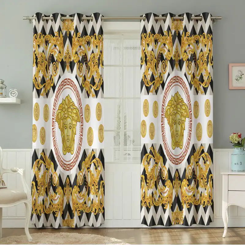 پرده نیروانا طرح سنتی مدل مخمل کد 5219سایز 140×280 سانتی متر