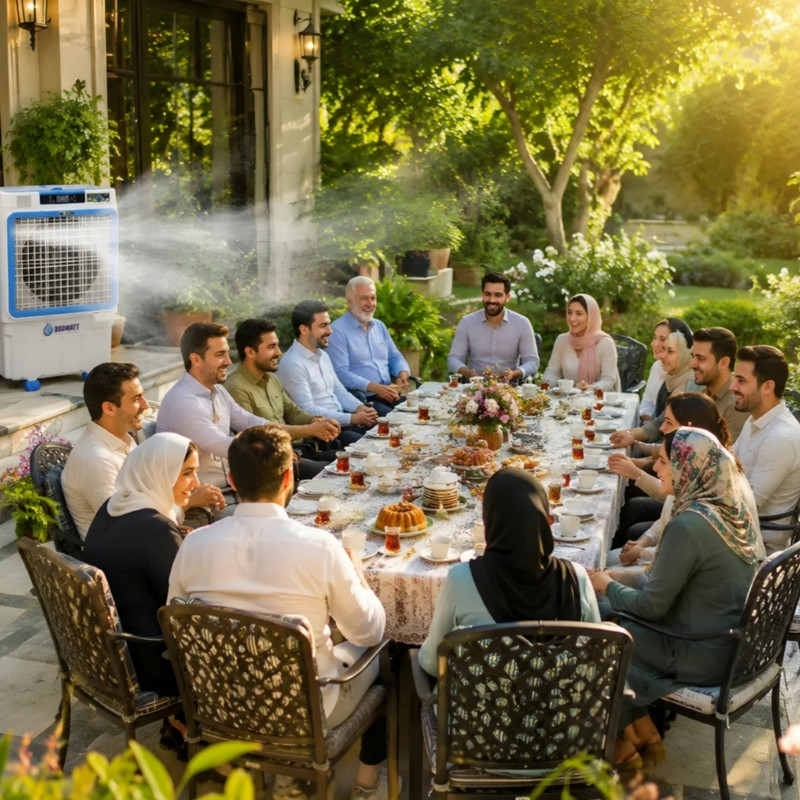 کولر آبی سلولزی 2800 بروات مدل BR28000 کنترل دار هوشمند