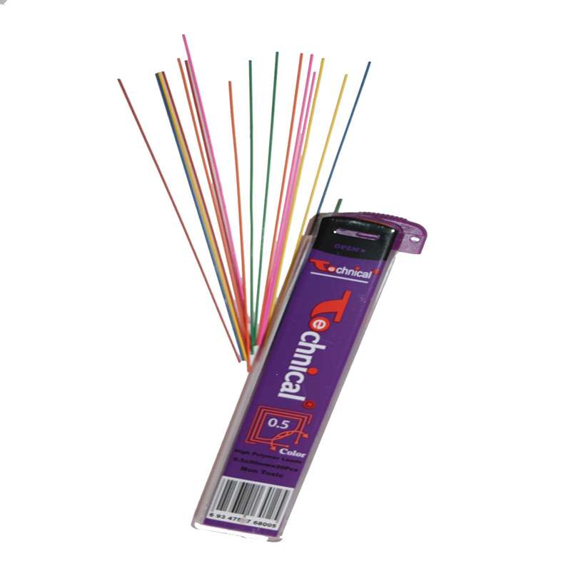 نوک مداد نوکی 0.9 میلی متری تکنیکال مدل رنگی 20 عددی نوک مداد نوکی 0.9 میلی متری تکنیکال مدل رنگی 20 عددی