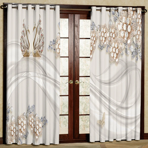 پرده مدل مخمل پانچی کد 6504 سایز 280x140 سانتی متر