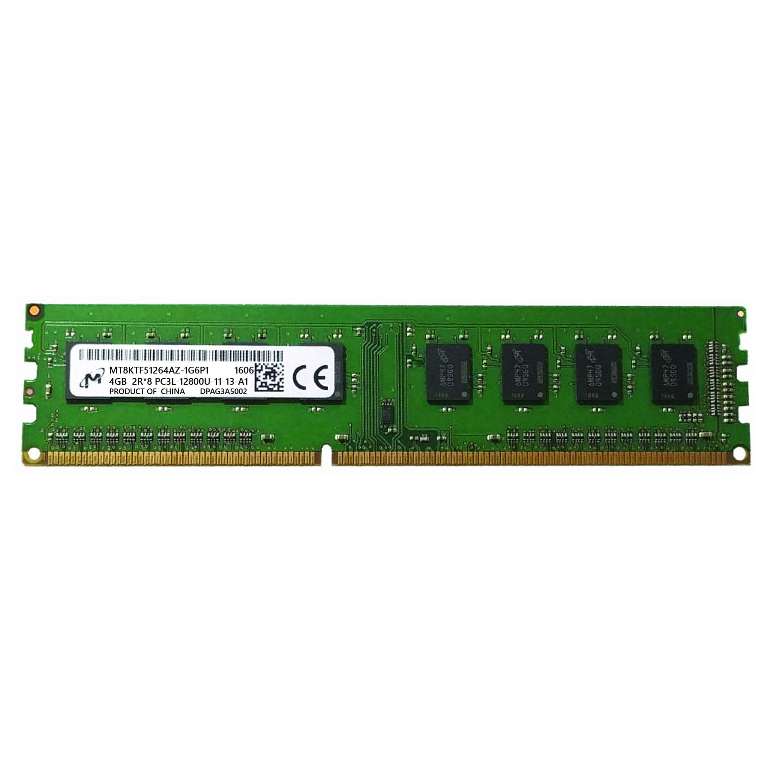 رم دسکتاپ DDR3L تک کاناله 1600 مگاهرتز CL11 میکرون مدل PC3L ظرفیت 4 گیگابایت