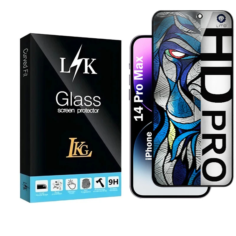محافظ صفحه نمایش شیشه ای حریم شخصی ال کا جی مدل LIHD-LK مناسب برای گوشی موبایل اپل iPhone 14 ProMax