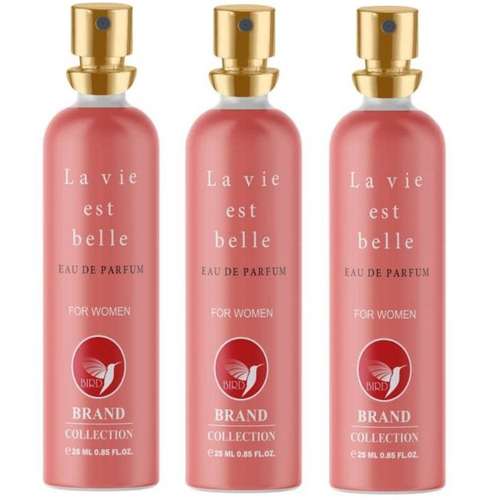 عطرجیبی زنانه برد برند کالکشن مدل lavia st bel حجم 25 میلی لیتر مجموعه 3 عددی