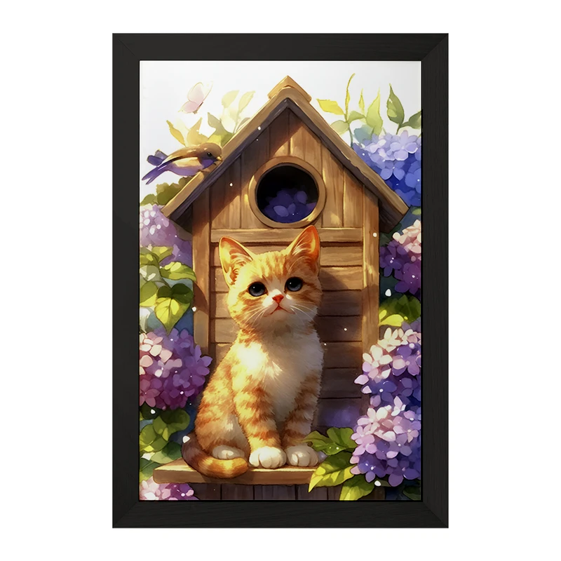 تابلو خندالو مدل گربه بامزه کد F6168