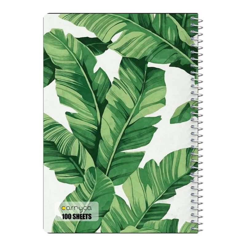 دفتر شطرنجی 100 برگ سیمی کارنیکا طرح گل استوایی tropical کد 29759