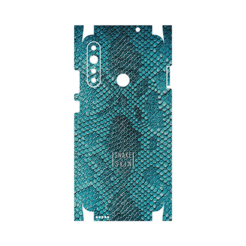 برچسب پوششی ماهوت مدل Blue Snake Skin-FullSkin مناسب برای گوشی موبایل جی پلاس P10