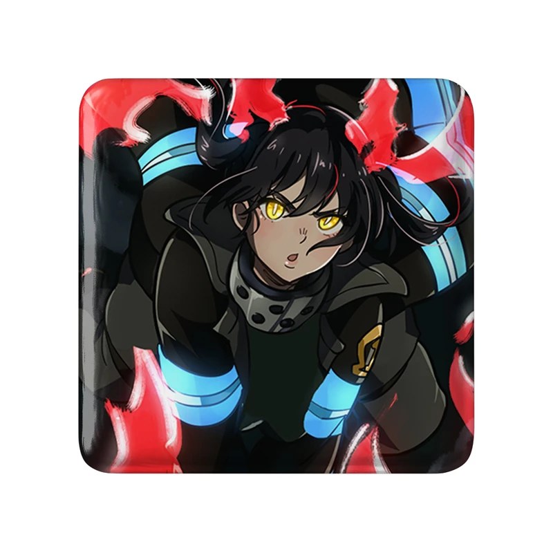 مگنت خندالو طرح تاماکی انیمه نیروی آتش مدل مربعی کد 32228