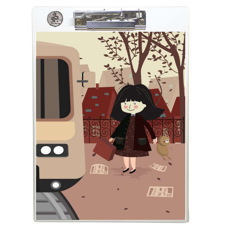 تخته شاسی طه چوب  مدل Traveler girl01 سایز A4