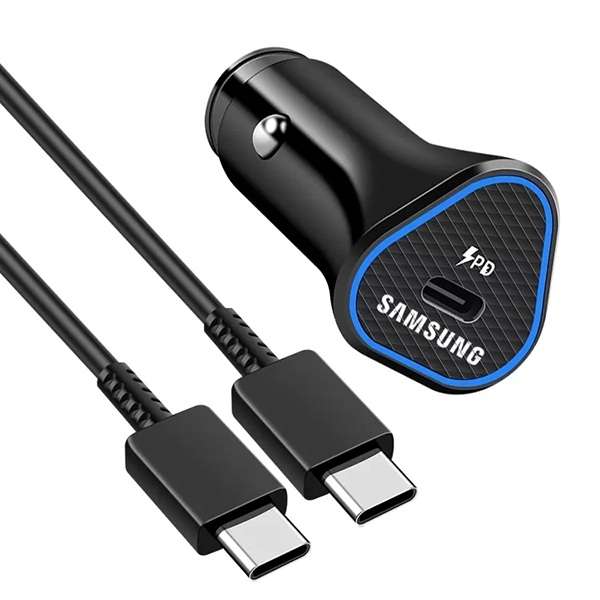 شارژر فندکی سامسونگ مدل EP-L502 به همراه کابل تبدیل USB-C شارژر فندکی سامسونگ مدل EP-L502 به همراه کابل تبدیل USB-C