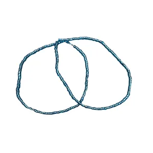 دستبند دخترانه مدل منجوق ملیله ای ساده کد 66 مجموعه 2 عددی