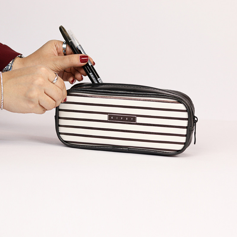 جامدادی مدل راه راه دو زیپ