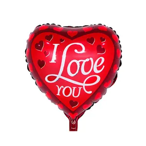 بادکنک فویلی مدل قلب طرح I Love You