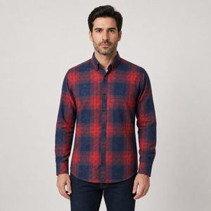 پیراهن آستین بلند یقه برگردان با تنخور معمولی (regular fit) مردانه مدل  ونیز ۲۰۱۶