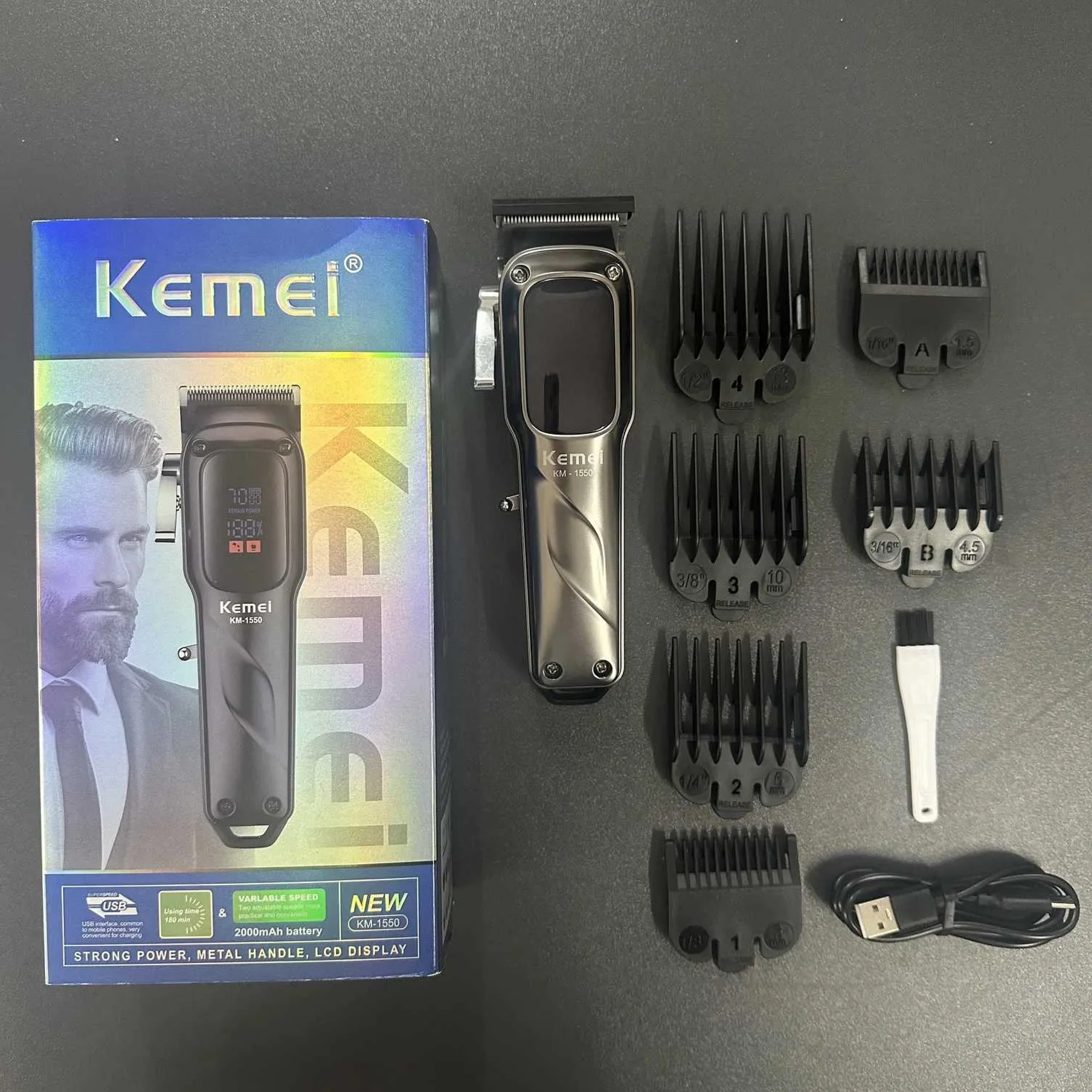 ماشین اصلاح موی سر و صورت کیمی مدل KM-1550 ماشین اصلاح موی سر و صورت کیمی مدل KM-1550