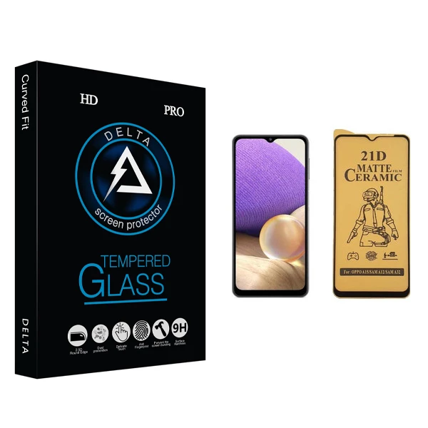 محافظ صفحه نمایش سرامیکی دلتا مدل Fit مناسب برای گوشی موبایل سامسونگ Galaxy A32