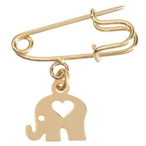 سنجاق سینه طلا 18 عیار زنانه نیکان گلد مدل فیل