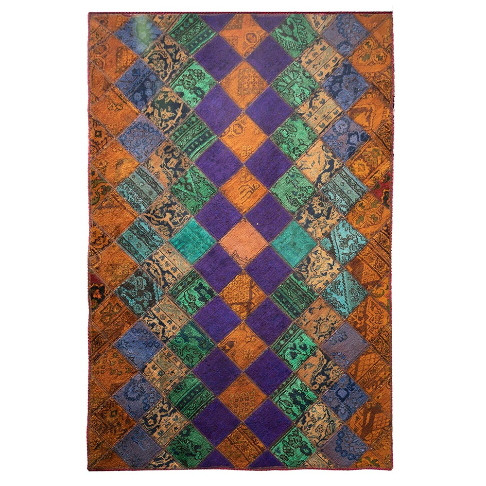 کلاژ فرش دستبافت سه و نیم متری مدل چهل تکه کد FT20-5