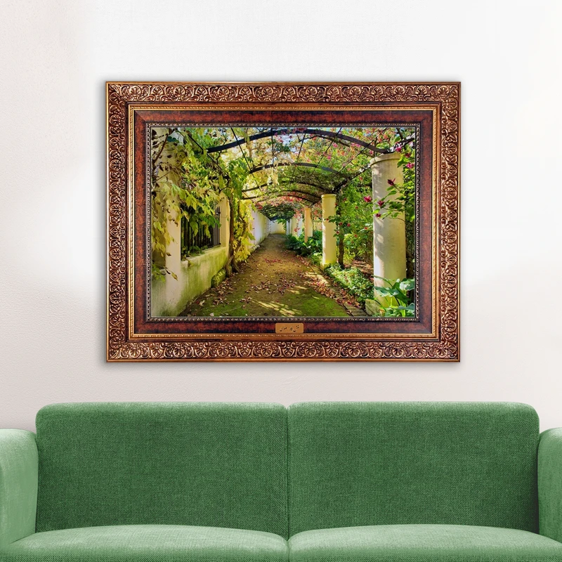 تابلو فرش ماشینی نقش نگار رضوی طرح منظره کد 5482C