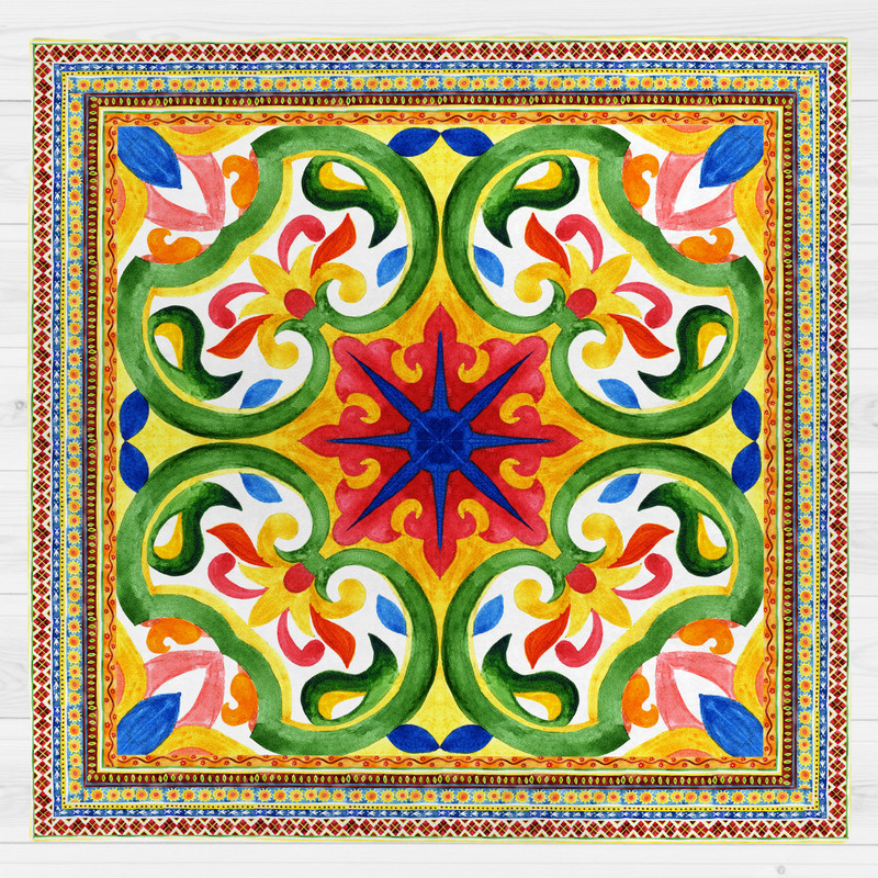 رومیزی طرح کاشی کد 980
