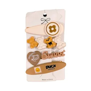 گیره مو دخترانه مدل خرسی کد 0032 مجموعه 4 عددی