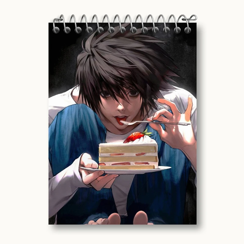 دفتر یادداشت 50 برگ خندالو مدل ال انیمه دفترچه مرگ Death Note کد 15771