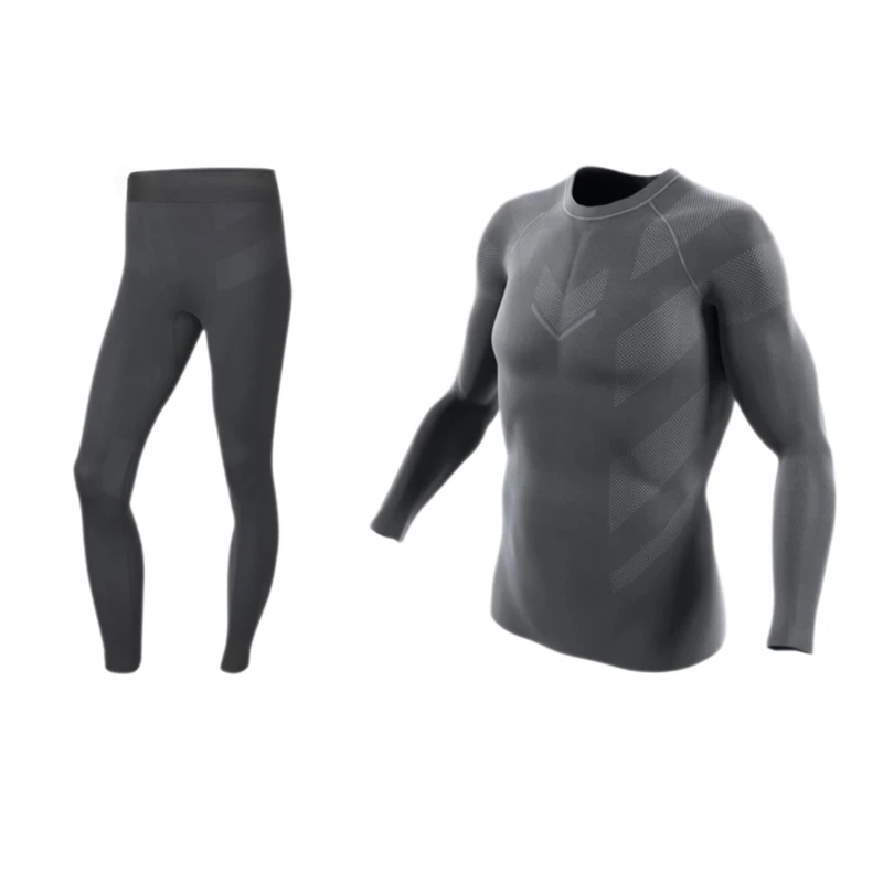 ست تی‌شرت آستین بلند و لگینگ ورزشی مردانه مدل بیس لایر