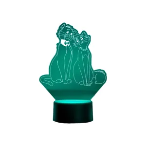 چراغ خواب مدل بالبینگ گربه زوج