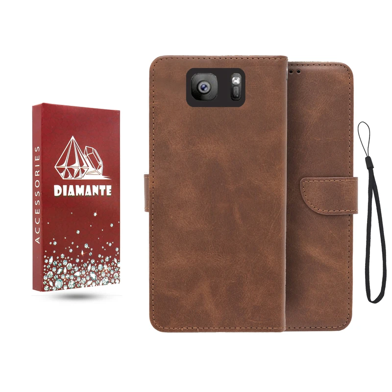 کیف کلاسوری دیامانته مدل جاکارتی بنددار مناسب برای گوشی موبایل سامسونگ Galaxy S7 Edge به همراه بند آویز