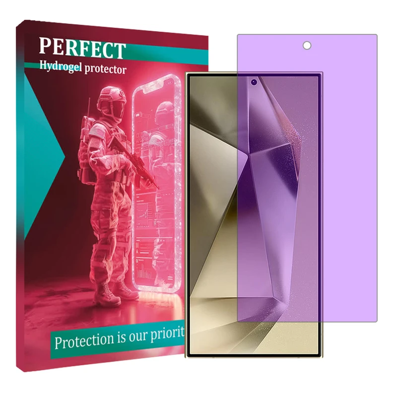 محافظ صفحه نمایش آنتی پرپل پرفکت مناسب برای گوشی موبایل سامسونگ Galaxy S24 Ultra