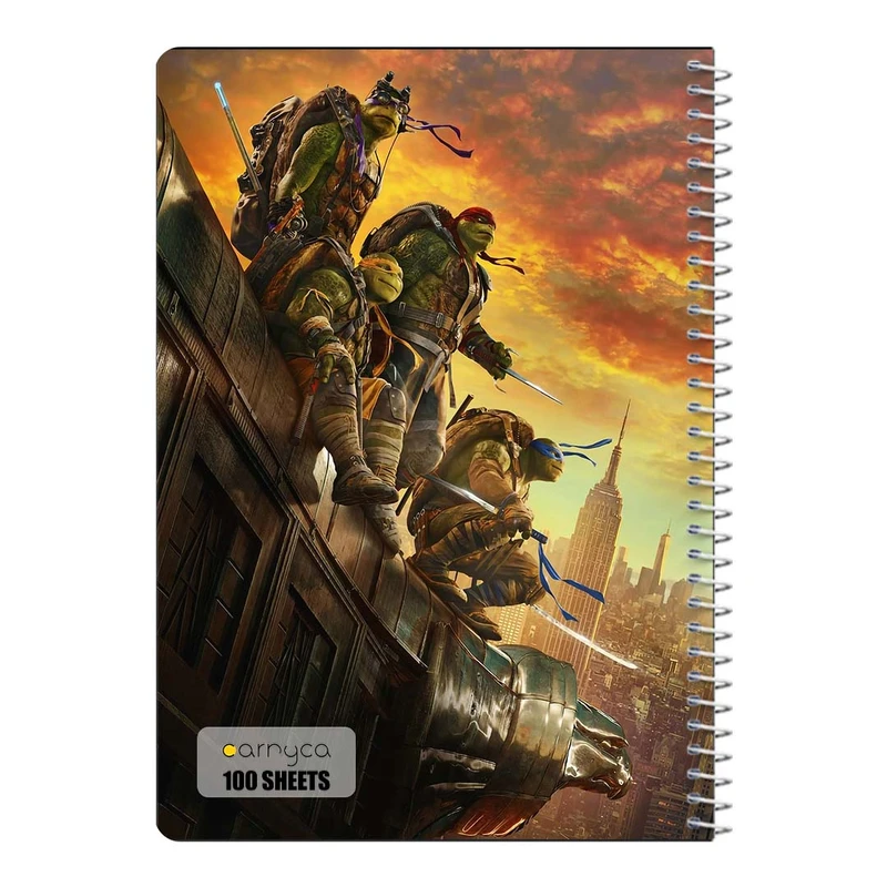 دفتر مشق 100 برگ سیمی کارنیکا طرح لاک پشت های نینجا Teenage Mutant Ninja Turtles کد 39675