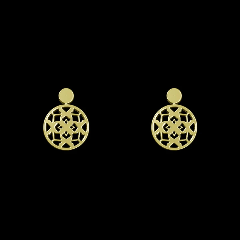 گوشواره طلا 18 عیار زنانه مدوپد مدل دایره کد GA1-14808