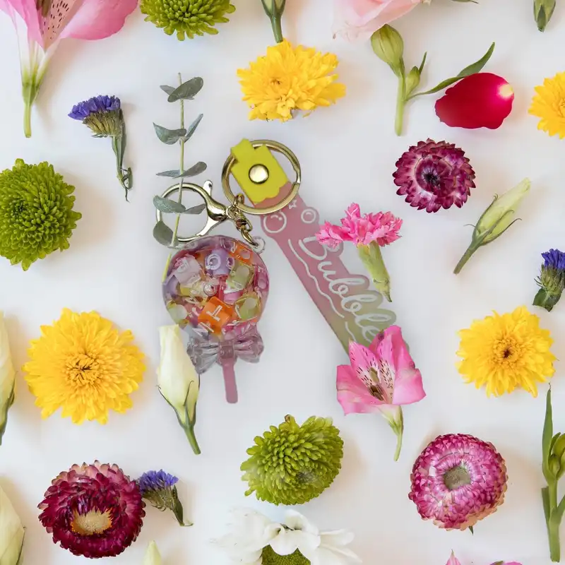 جاکلیدی مدل آکواریومی آب نبات چوبی طرح حروف