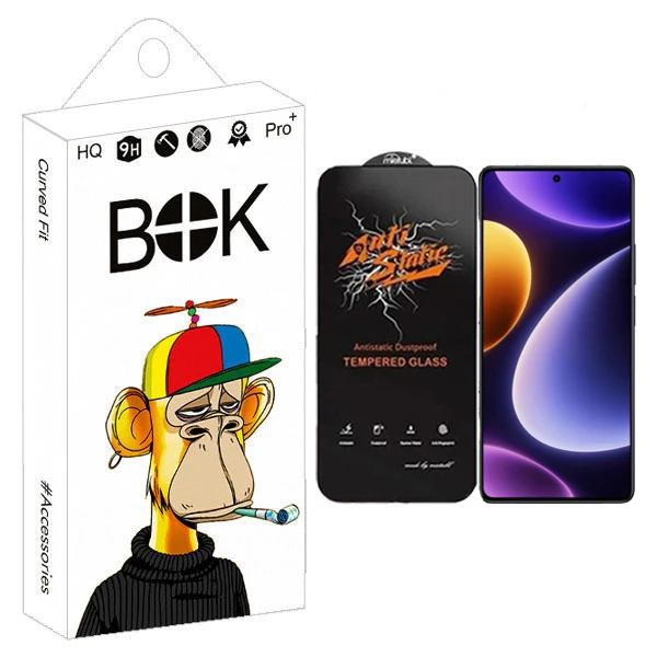 محافظ صفحه نمایش بوک مدل Antistatic Glavers مناسب برای گوشی موبایل شیائومی  redmi Note 12 Turbo / Note 13 5G / Note 13 Pro 4G / Note 13R Pro