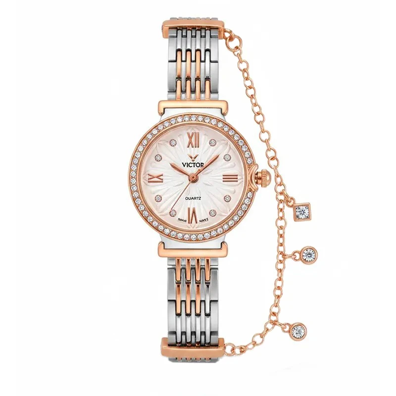 ساعت مچی عقربه‌ای کوارتز زنانه ویکتور مدل 5789L