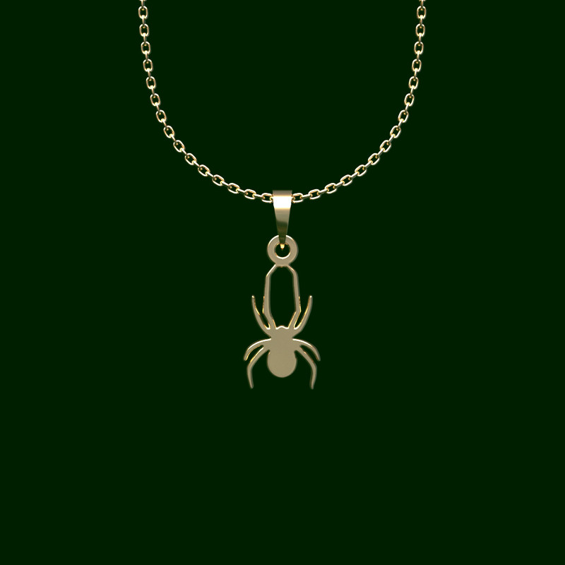 گردنبند طلا 18 عیار زنانه مدوپد مدل عنکبوت کد QQ2-1-1181