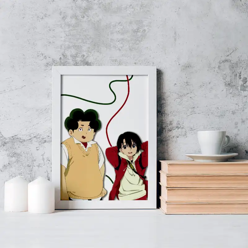 تابلو خندالو مدل یوزورو نیشیمیا و توموهیرو انیمه سایلنت ویس کد 15797