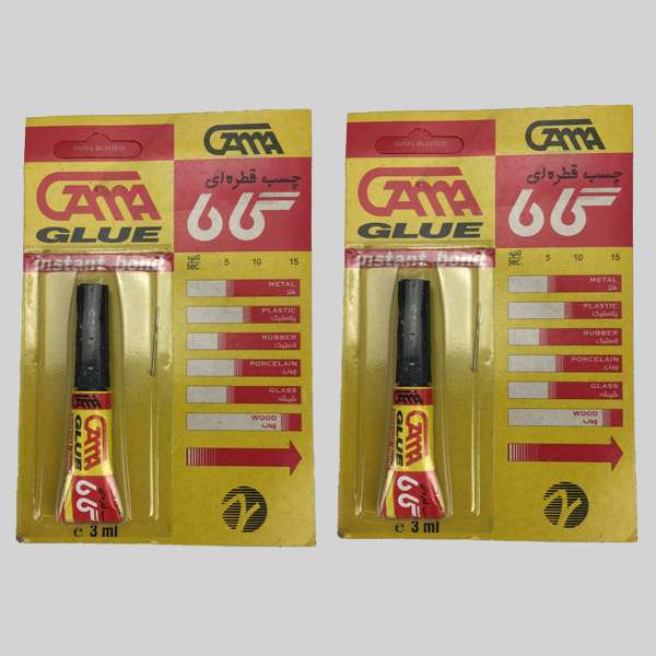 چسب قطره ای گاما مدل 3MMXGLUE حجم 3 میلی لیتر بسته 2 عددی