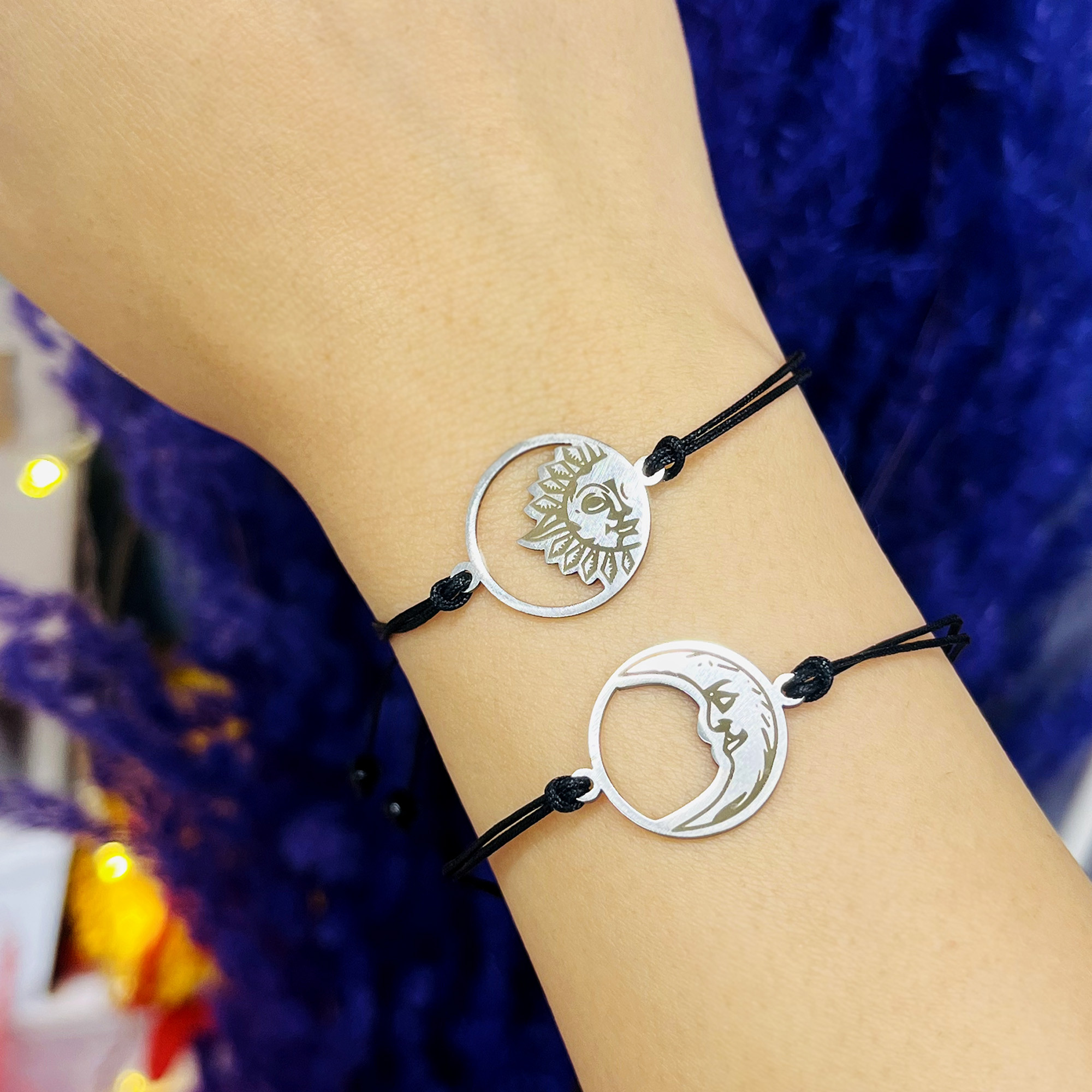 دستبند مدل خورشید و ماه مجموعه 2 عددی