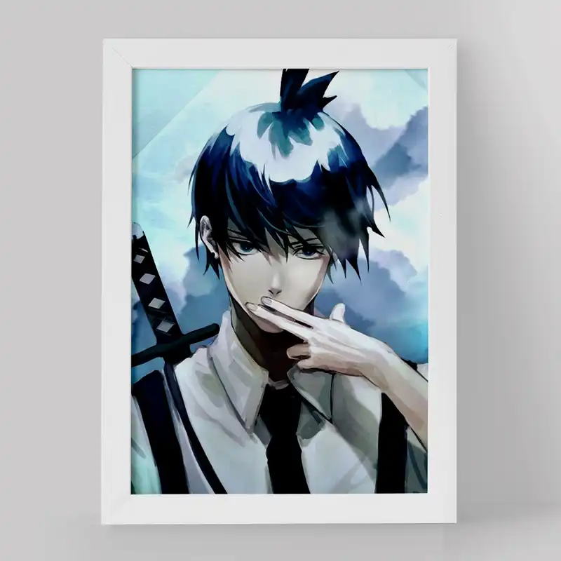 تابلو خندالو مدل هایاکاوا انیمه مرد اره ای کد 17853