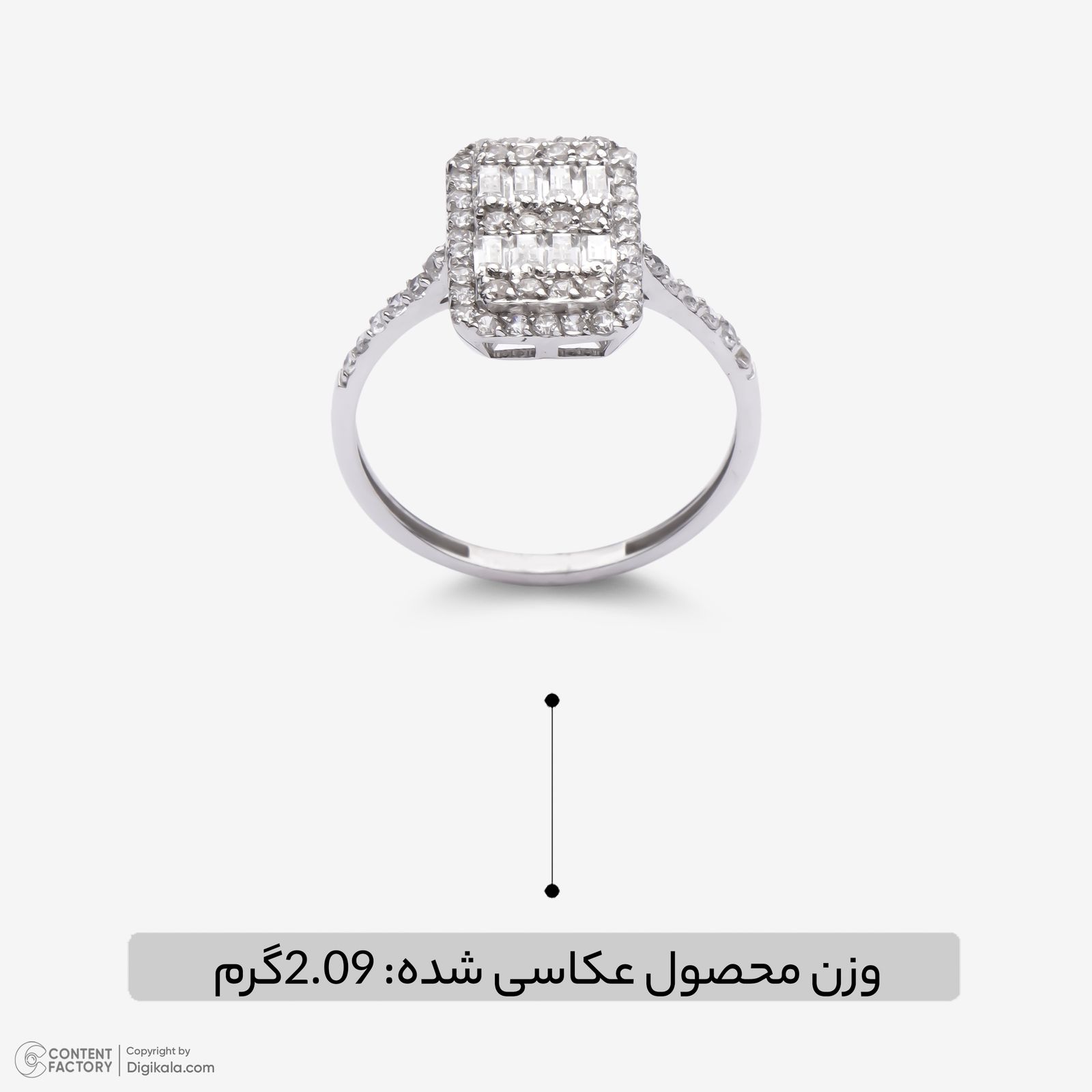 انگشتر طلا 18 عیار زنانه ناریا مدل S11-4 سایز 56 -  - 3