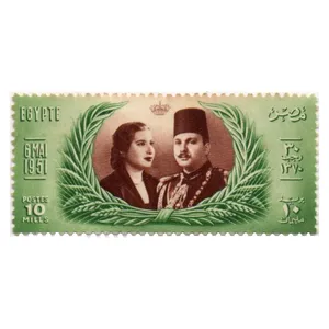 تمبر یادگاری طرح کشور مصر مدل ملک فاروق 1951