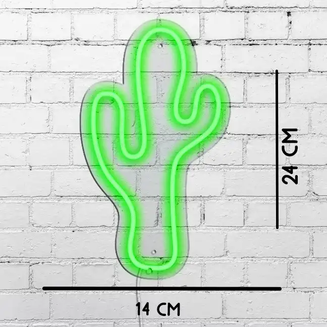 چراغ دیواری ماهوت طرح نئون کاکتوس کد 07