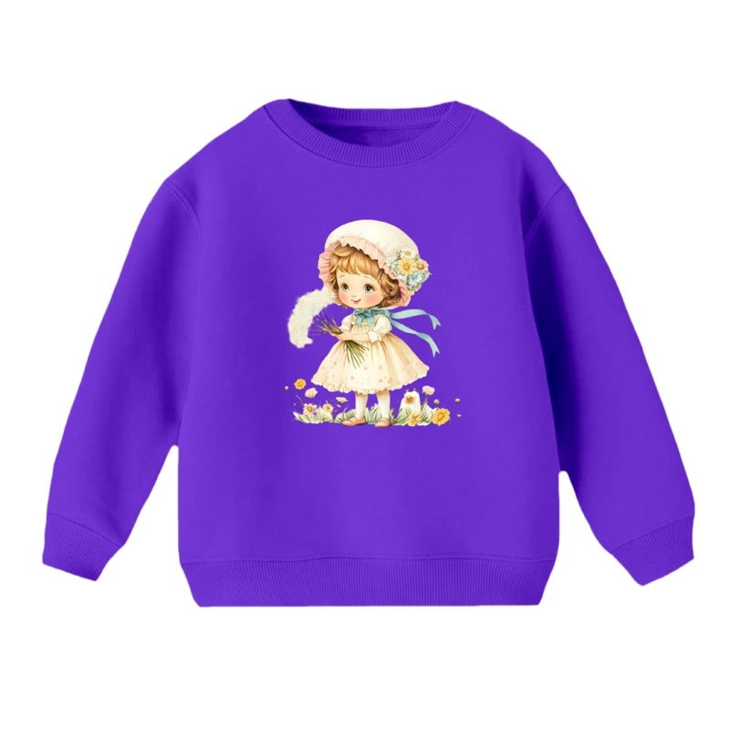 سویشرت بچگانه مدل دخترک و گل 