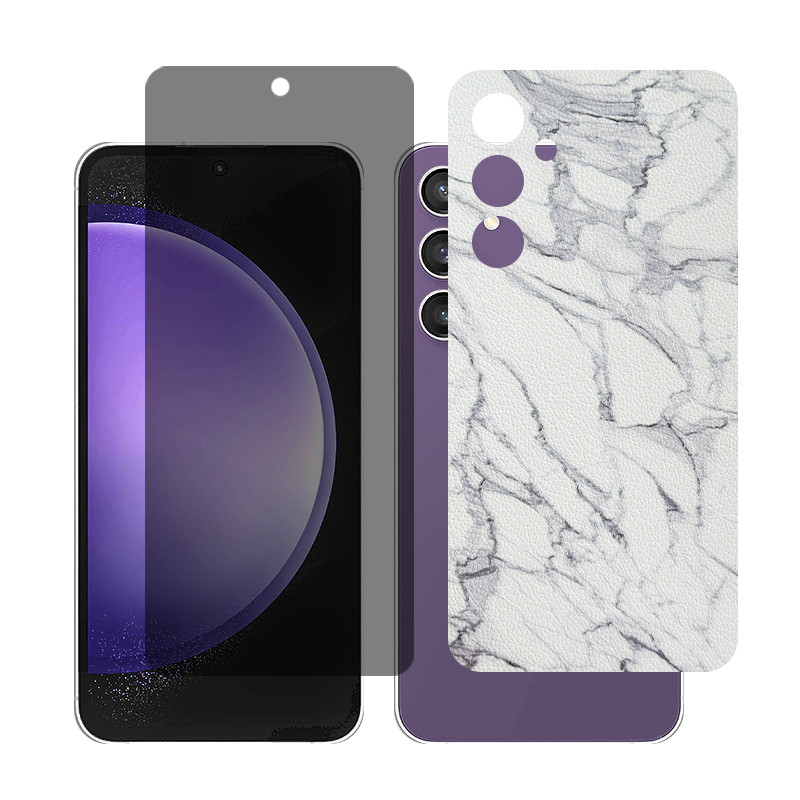 محافظ صفحه نمایش حریم شخصی گلس مدل Together مناسب برای گوشی موبایل سامسونگGalaxy S23 FE به همراه برچسب پوششی پشت گوشی 