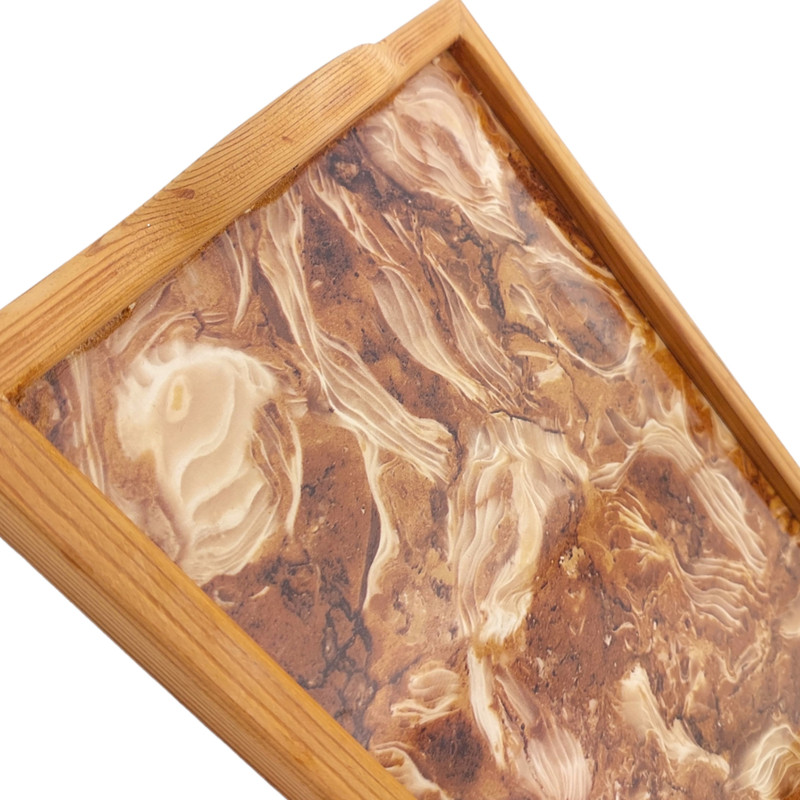 سینی مدل چوبی طرح سنگ کد 4848