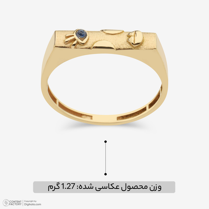 انگشتر طلا 18 عیار زنانه جواهری راز مدل R351/19  - 8