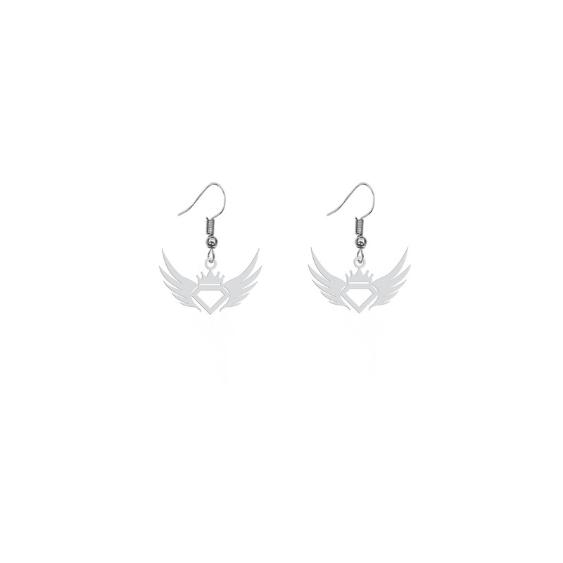 گوشواره زنانه هایکا طرح تاج و بال مدل ha-348