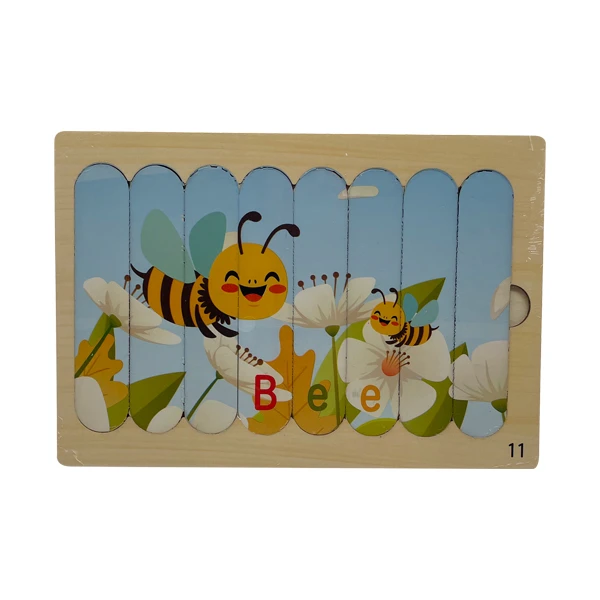 پازل 8 تکه مدل کرکره ای طرح زنبور مناسب برای کودکان