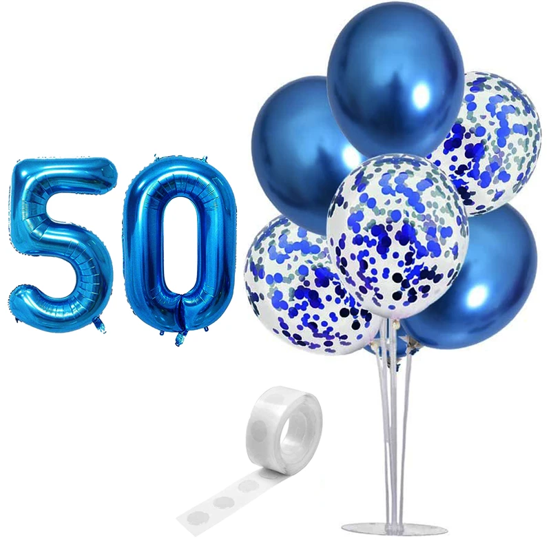 بادکنک آرایی مستر تم طرح کروم شیشه ای پولکی کد50 بسته 11 عددی
